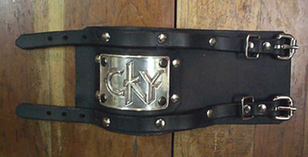 chad ginsburg CKY leather wrist band.jpg